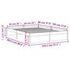 vidaXL Massivholzbett Grau 140x200 cm