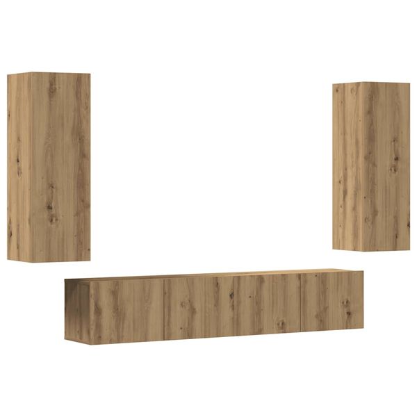 vidaXL TV-Wandschr&auml;nke 4 Stk. Artisan-Eiche Holzwerkstoff