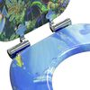vidaXL Toilettensitz 2 pcs Blau 44 x 38 cm MDF-Platte