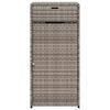 vidaXL Gartenschrank Grau 55x55x111 cm Poly Rattan