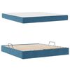 vidaXL Aufbewahrungsbett mit Matratze Dunkelblau 160 x 200 cm Samt