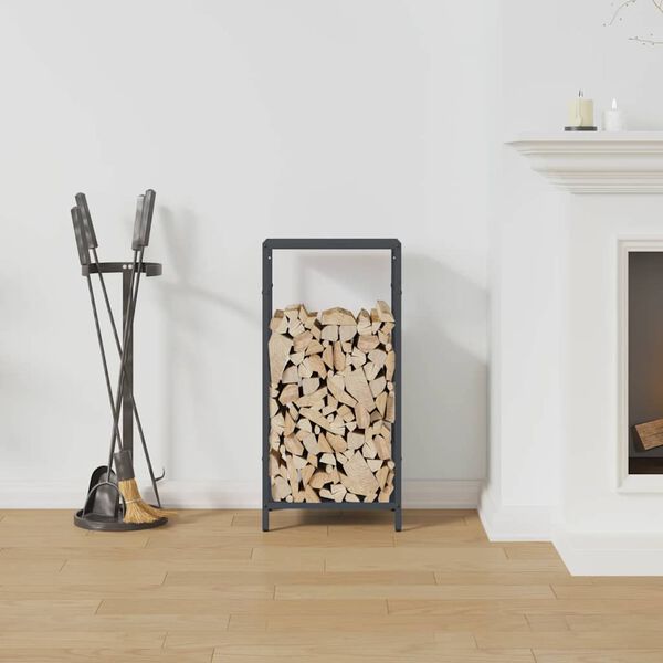 vidaXL Brennholzregal Anthrazit 34x25x70 cm Kaltgewalzter Stahl