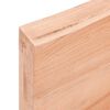 vidaXL Tischplatte Hellbraun 180x50x(2-6)cm Massivholz Eiche Behandelt