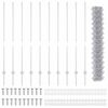 vidaXL Zaun mit Pfosten Silber 1,4 x 10 m Stahl