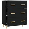 vidaXL Sideboard Schwarz 70x34x90 cm Holzwerkstoff