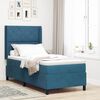 vidaXL Boxspringbett mit Kopfteil Blau 90 x 190 cm Samt