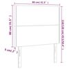 vidaXL LED Kopfteil Wei&szlig; 80x5x118/128 cm Kunstleder