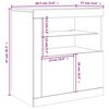 vidaXL Sideboard mit LED-Beleuchtung Weiß 60,5x37x67 cm