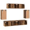 vidaXL TV-Schrankset Wandmontiert 6 pcs Altholz Holzwerkstoff