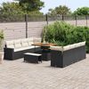 vidaXL Garten-Sofa-Set 11 pcs Schwarz Poly-Rattan