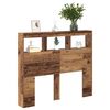 vidaXL Kopfteil mit Regal Altholz 120 x 17 x 102 cm Holzwerkstoff