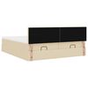 vidaXL Ottoman-Bett mit Matratzen Creme 200x200 cm Stoff