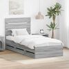 vidaXL Bettrahmen Graues Sonoma 100 x 200 cm Ingenieurs Holz