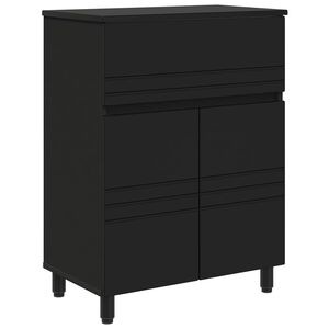 vidaXL Waschtisch Schwarz 60 x 35 x 80 cm Holzwerkstoff