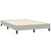 vidaXL Boxspringbett mit Matratze & LED Hellgrau 120x210 cm Samt