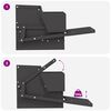 vidaXL H&uuml;hnertretfeeder Schwarz 50 x 40 x 29 cm Kaltgewalzter Stahl