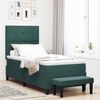 vidaXL Boxspringbett mit Matratze Dunkelgr&uuml;n 90 x 200 cm Samt