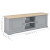 vidaXL TV-Schrank Grau 120x30x40 cm Holz