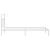 vidaXL Bettgestell mit Kopfteil Metall Wei&szlig; 107x203 cm