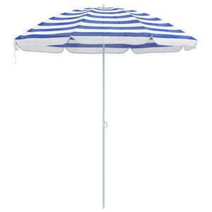 vidaXL Garten-Sonnenschirm 170T Polyester Blau und Wei&szlig;