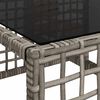 vidaXL 3-tlg. Garten-Ecksofa-Set mit Kissen Grau Poly Rattan