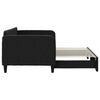 vidaXL Tagesbett Ausziehbar Schwarz 90x200 cm Stoff