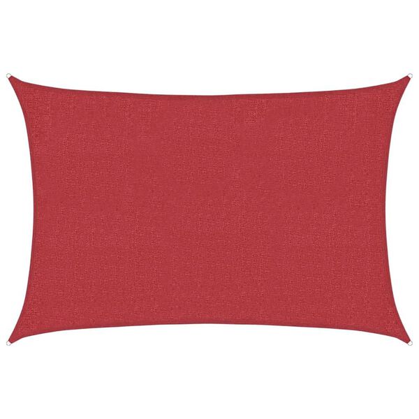 vidaXL Sonnensegel 160 g/m&sup2; Rot 3x4,5 m HDPE