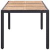 vidaXL 9-tlg. Garten-Essgruppe mit Auflagen Poly Rattan Schwarz
