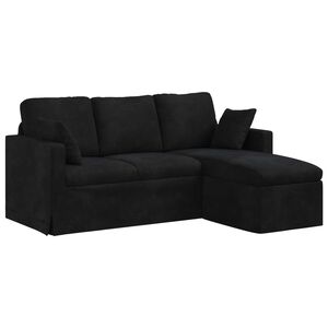 vidaXL Sofa Schwarz 178 x 134 x 80 cm Samt