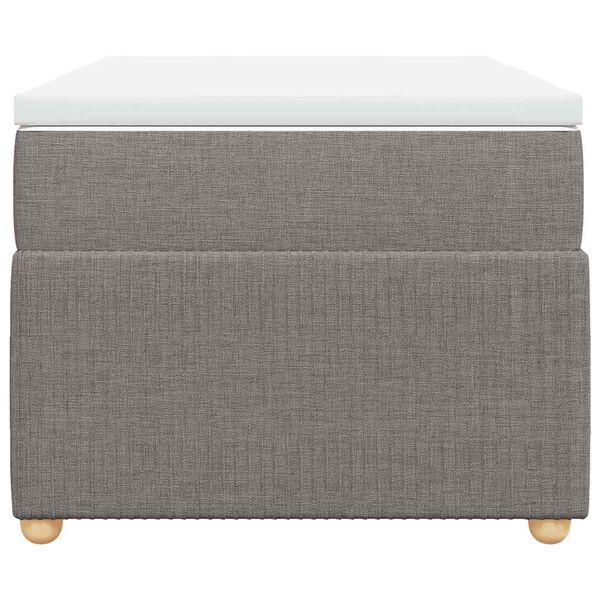 vidaXL Boxspringbett mit Matratze Taupe 90x200 cm Stoff