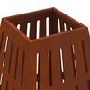 vidaXL Feuerstelle Braun 50 x 50 x 70 cm Wetterfeststahl