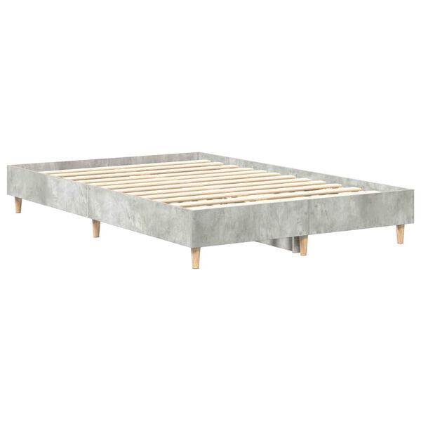 vidaXL Bettrahmen Beton Grau 193 x 123 x 25 cm Holzwerkstoff