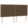 vidaXL LED Kopfteil Dunkelbraun 200x5x118/128 cm Stoff