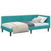 vidaXL Eckbettgestell T&uuml;rkis 90 x 190 cm Samt