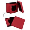 vidaXL Hocker mit Stauraum Katzenmuster Weinrot Stoff