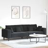 vidaXL Samt Sofa mit Kissen Schwarz 208 cm Samt