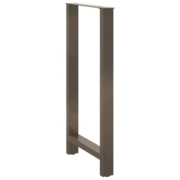 vidaXL Bartischbeine Naturstahl 2 Stk. 60x(110-111) cm Stahl