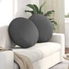 vidaXL Sitzkissen 2 pcs Dunkelgrau &Oslash;80 x 29 cm Stoff