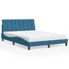vidaXL Bettgestell mit LED ohne Matratze "Hanko" Blau 120x200 cm Samt