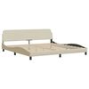 vidaXL Bettgestell "Dover" Creme 200x200 cm Stoff