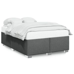 vidaXL Bettgestell ohne Matratze Dunkelgrau 140x200 cm Stoff