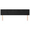 vidaXL Kopfteil mit Ohren Schwarz 183x16x78/88 cm Samt