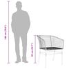 vidaXL 5-teiliges Garten-Esszimmerset aus schwarzem Polyrattanglas