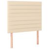 vidaXL Boxspringbett mit Matratze & LED Creme 80x200 cm Stoff