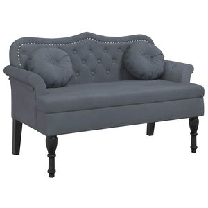 vidaXL Bank mit Kissen Dunkelgrau 120,5 x 65 x 75 cm Samt