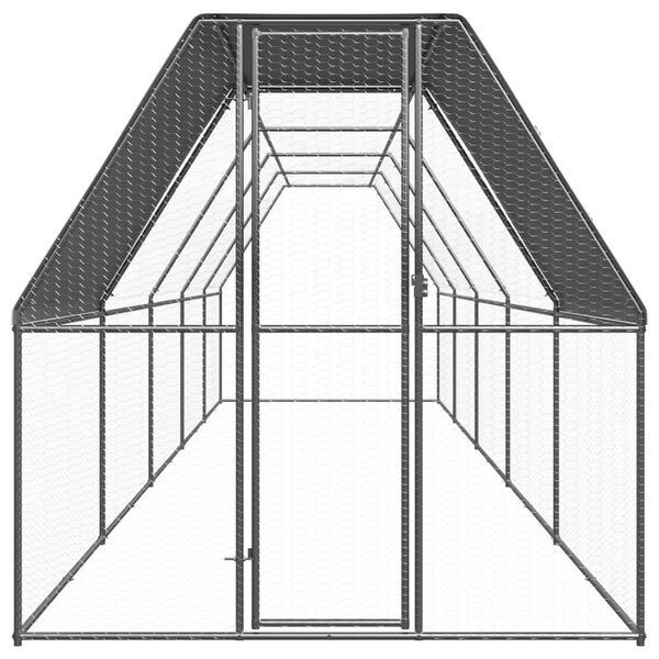 vidaXL Outdoor-H&uuml;hnerk&auml;fig 2x10x2 m Verzinkter Stahl