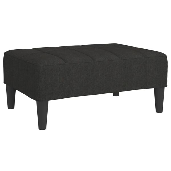 vidaXL Fu&szlig;hocker Schwarz 78x56x32 cm Stoff