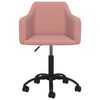 vidaXL Esszimmerst&uuml;hle 2 Stk. Drehbar Rosa Samt
