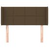 vidaXL Kopfteil mit Ohren Dunkelbraun 83x16x78/88 cm Stoff