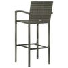 vidaXL 7-tlg. Gartenbar-Set Grau